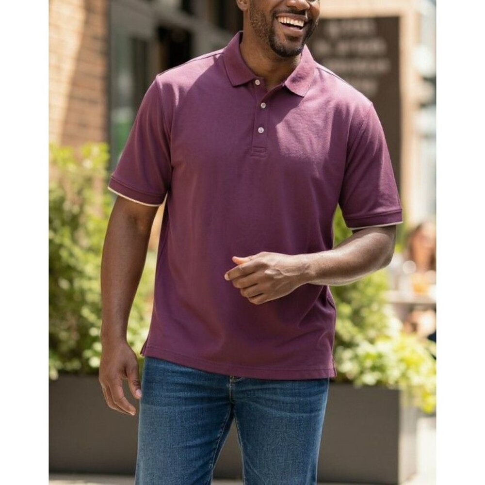 G-Mac By Kartel Mens Polo Shirt XL Maroon Polyester